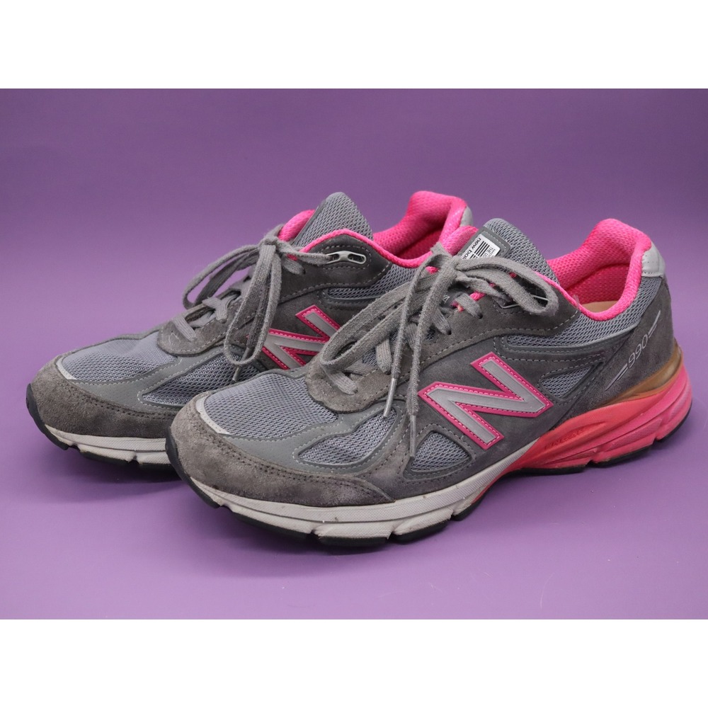 New Balance 990v4 Womens Running Shoe Size 10.5 W990GP4 Gray Pink